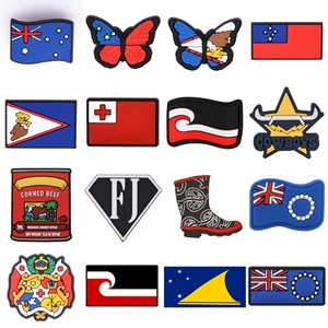 Charm sabot drapeau île Cook Maori pour dentelle de chaussure personnalisée étiquette Rarotonga décoration Samoan Tonga - Product Image 1