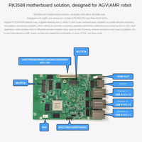 Rockchip RK3588 AGV Embedded Mainboard Octa Core 6TOPS NPU MINI PCIE M.2 PCIE RS232 RS485 CAN untuk Robot Industri