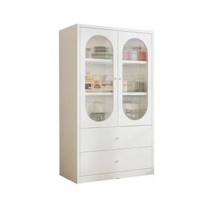 <b>Sideboard</b> <b>Kitchen</b> Storage Cabinet Stainless Steel Base Cabinet With Glass Doors For Living Room And <b>Kitchen</b> Storage - Product Image 3