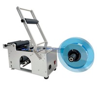 Machine d'étiquetage semi-automatique pour bouteilles rondes, compatible avec des diamètres de 15 à 150 mm, étiqueteuse semi-automatique pour bocaux, augmente l'efficacité