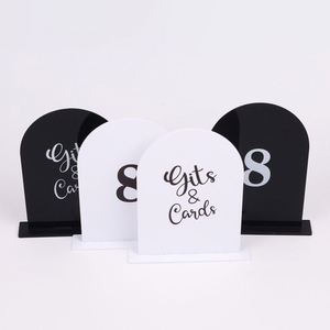 Custom Acrylic Arched <b>Printed</b> Multisize Color Wedding Party Bar Menu <b>Cocktail</b> List Table Sign - Product Image 5