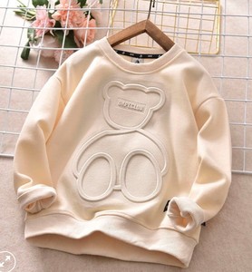 <span class=keywords><strong>Felpe</strong></span> con cappuccio per bebè con orso in rilievo 3d in cotone spesso con stampa Logo 2d invernale di alta qualità <span class=keywords><strong>felpe</strong></span> Oversize in bianco tinta unita Unisex personalizzate - Product Image 5