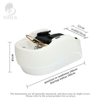 Chaise électrique moderne AM21 pour le lavage des cheveux avec bassin en fibre de verre Mobilier de salon Shampooing Lit Équipement pour atelier