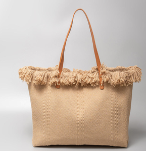 Sac fourre-tout pour femme personnalisé avec logo, grande capacité, plusieurs couleurs et bords bruts - Product Image 3