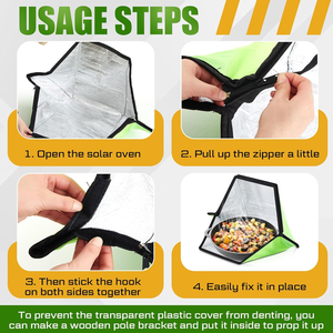 <span class=keywords><strong>Four</strong></span> <span class=keywords><strong>solaire</strong></span> portable ultra-compact avec panneau rigide et température maximale de 120°C pour la randonnée, le camping ou la plage - Product Image 3