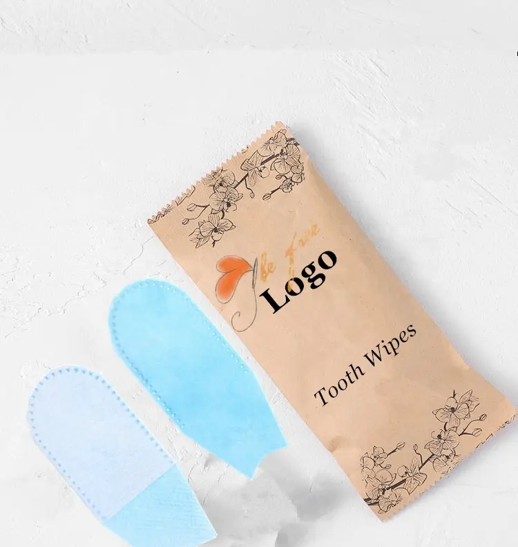 Propio diseño toallitas dentales de embalaje ecológicas para Limpieza de dientes