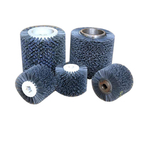 304 arbre en acier inoxydable spirale en acier inoxydable fil de laiton brosse de polissage rouleau pour machine