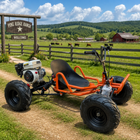 Kart à pédales à essence 212cc monoplace, 60 km/h, tout-terrain, buggy de course à essence pour sentiers de montagne et loisirs en plein air