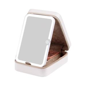 Sac à maquillage Qihui en forme de cube, en PU, étui cosmétique portable avec miroir pour femmes, usage quotidien, printemps 2025 - Product Image 4