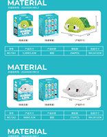 Micro-blocs de construction sur le thème de la vie marine, kit de modèles d'animaux marins personnalisés, briques en plastique, puzzle, bricolage, jouet éducatif pour enfants, cadeau