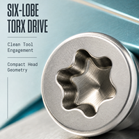 Vis Torx T3 métrique mini personnalisée en SUS304, finition de passivation anti-corrosion par pulvérisation de sel 72H, micro-élément de fixation pour serveur GPU liquide