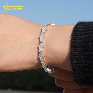 <span class=keywords><strong>Bracelet</strong></span> tennis en <span class=keywords><strong>argent</strong></span> 925 <span class=keywords><strong>avec</strong></span> mini <span class=keywords><strong>croix</strong></span> en moissanite de 3 mm, coupe ronde brillante, style hip-hop, entrepôt américain - Product Image 2