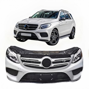 Convient pour Mercedes Benz <span class=keywords><strong>GLE</strong></span> W166 GLE350 GLE400 Ensemble <span class=keywords><strong>de</strong></span> pare-chocs avant Grille Ventilateur Radiateur et phares - Product Image 4