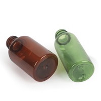 Flacon pulvérisateur rond en PET de 50 ml, flacon cosmétique rechargeable, flacon de shampooing à pulvérisation fine avec logo sérigraphié