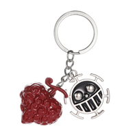 ZRM Porte-clés de luxe en alliage de zinc, motif Fruit du Diable de l'anime One Piece, Luo Surgery Aislufei, lot de deux pièces, tendance mode, best-seller