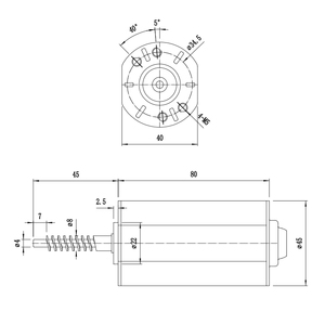 LF4580 High Quality High <strong>Precision</strong> Brush <strong>DC</strong> Motor 6.2V High Torque 45mm Frame Panel Mount Smart Automatic Trash Home Appliance - Product Image 6