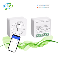 Minirelais Interrupteur Intelligent Wi-Fi XZJ à 3 Voies Compatible Google Home/Alexa ABS UE/US Télécommande pour Amélioration de l'Habitat 240V 16A