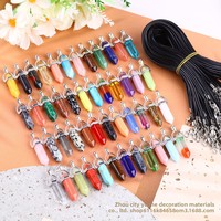 P438 pour Bestseller Pendentif Colonne Hexagonale en Pierre Naturelle Brute 832mm Agate Améthyste Pierre de Cristal en Forme de Balle Fer Guangdong