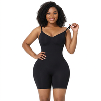 Nouveau style Body gainant grande taille à bretelles, sans couture, effet ventre plat, rehausseur de hanches et sculptant l'abdomen