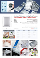 Pochette thermoscellée personnalisée en feuille d'aluminium pour cornue alimentaire sacs d'emballage sous vide à haute température pour cornue à vapeur poisson viande boeuf