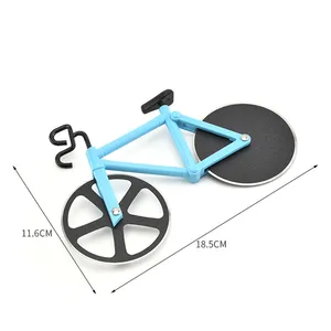 新颖设计不锈钢披萨切割刀自行车披萨刀自行车自行车车轮