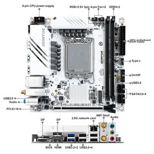 Jginyue b760i Mini ITX chơi game máy tính để bàn Hỗ trợ Intel 12th/13th thế hệ lga1700 Bo mạch chủ đôi <span class=keywords><strong>DDR4</strong></span> Bộ nhớ Sata 64GB - Product Image 3