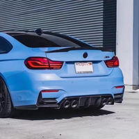Diffuseur arrière en fibre de carbone en forme de V, kit de carrosserie de becquet de lèvre de pare-chocs arrière adapté à BMW M3 F80 M4 F82