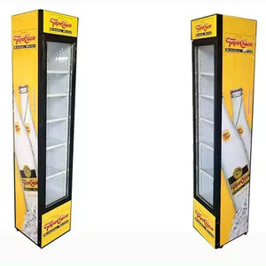 Refrigerador de exhibición comercial para restaurante y cafetería, refrigerador de bebidas grande con puerta de vidrio individual de 150 litros - Product Image 1