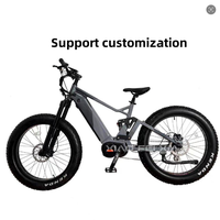 Vélo électrique à pneus larges pour adultes avec moteur central Bafang 48V 1000W, freins à disque hydrauliques 8 vitesses, double suspension