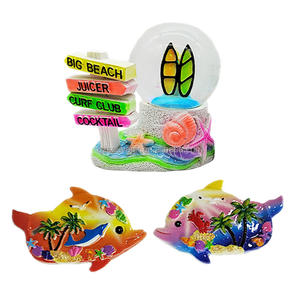 Tùy Chỉnh Bán Buôn Lưu Niệm Nhựa Rùa Biển Nam Châm Cá Heo Bức Tượng Quả Cầu Tuyết Bãi Biển Chủ Đề Khung Ảnh 3D Cá Nhiệt đới Bức Tượng - Product Image 5
