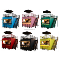 Contenedor Moderno Mini Pop-up de 10 pies para Tienda, Restaurante de Comida Rápida, Tienda de Conveniencia, Quiosco, Cafetería, Bar, Almacén, Parque, Exterior