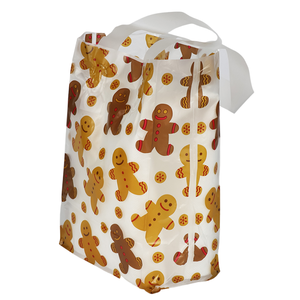 GRS LDPE Promotion Gift Clear Plastic Eco Friendly Shopping Packaging Supermarket Bags for Boutique with Soft Loop Handle