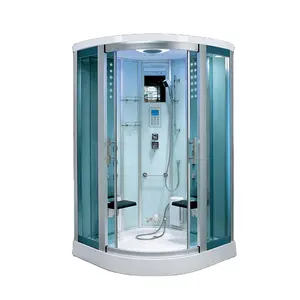MY HOME Semicircular de dos plazas SPA sauna sala de masajes con partición de vidrio independiente sala de ducha Panel de Control de computadora