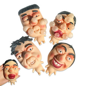 Jouet à presser anti-stress en silicone TPR, personnage masqué à grosse tête et lèvres prononcées, pour le soulagement du stress - Product Image 6