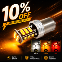 Ampoules LED G-View BA15S P21W sans hyper clignotement, jaune ambre, T20 W21W 7440 WY21W 1156 BAU15S PY21W, clignotants de voiture, 12V