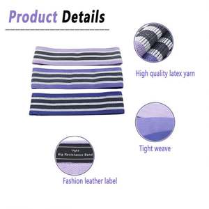Promotion : Bande de Résistance Élastique en Coton pour Fessiers et Hanches, Équipement de Fitness Violet Personnalisable - Product Image 6
