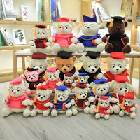 Vente en gros d'ours en peluche personnalisés écologiques en tissu PP avec logo de remise de diplôme et chemise personnalisée, certifiés CE