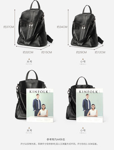 Vintage <b>Backpack</b> Genuine <b>Leather</b> Women's <b>Backpack</b> <b>Large</b> Capacity School Bag for Girls Leisure Shoulder Bags - Product Image 4