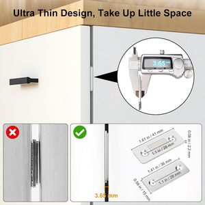 No Drill Invisible Magnetic <b>Cabinet</b> Door Catch Cold Rolled Steel Minimalist Design For Wardrobe <b>Cabinet</b> Sliding Door - Product Image 4