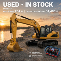 Excavatrice sur chenilles d'occasion 29t avec télécommande proportionnelle NOMI et godet HD de 1,4 m³ pour travaux lourds
