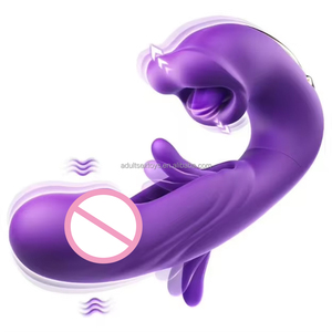 Vibratore 3 in 1 con Dildo Realistico, Lingua Vibrante <span class=keywords><strong>e</strong></span> Funzione di Sculpano, per Masturbazione Femminile, Stimolatore Clitorideo <span class=keywords><strong>e</strong></span> del Punto G, Giocattolo Sessuale per <span class=keywords><strong>Donne</strong></span> - Product Image 2