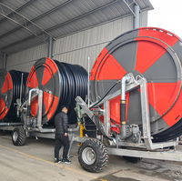 Système d'irrigation par rouleau de tuyau d'arrosage à grande roue d'eau mobile pour l'agriculture, vente chaude, arroseur à canon à pluie, système d'irrigation par tambour