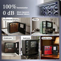 Boîte de rangement antivol de luxe pour 8 montres avec écran tactile LCD, finition cuir, moteur Mabuchi, coffre-fort privé