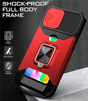 Étui de Protection pour objectif coulissant pour iPhone 13 11 12 Pro Max X XS Max XR 7 8 Plus 11Pro, coque robuste avec anneau de support