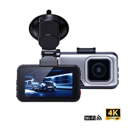 Cámara para Auto 4K de 3 Pulgadas, 2 Canales (Frontal y Trasera), Monitor de Estacionamiento, Grabación en Bucle, Grabación en Time-Lapse