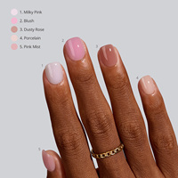 XCOATTIPS Capsules d'ongles carrées extra courtes 160 pièces en gros Nude Naturel à presser Faux ongles Couverture complète Capsules d'ongles en gel souple X