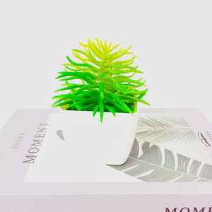 Plante succulente artificielle Qi Xing 12 cm en PVC souple, décoration d'intérieur - Product Image 4