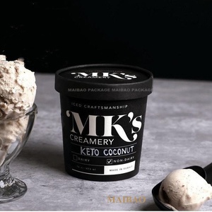 4oz 8oz 16oz tùy chỉnh Ice Cream bao bì container Nhà cung cấp với logo nắp và muỗng - Product Image 3