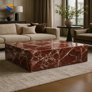 <span class=keywords><strong>Table</strong></span> de salon de luxe en marbre français sur mesure, design moderne noir KT STONE, fabriquée au Fujian, modèle 3D, pour hôtel - Product Image 6
