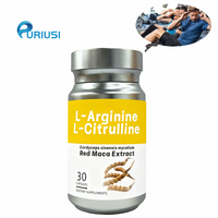 Complément L-Arginine L-Citrulline, Capsules d'Oxyde Nitrique, Capsules de Maca Rouge pour Améliorer la Force, l'Endurance et les Performances Athlétiques Masculines